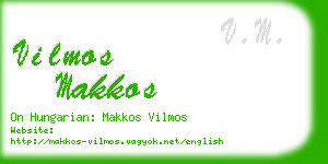 vilmos makkos business card